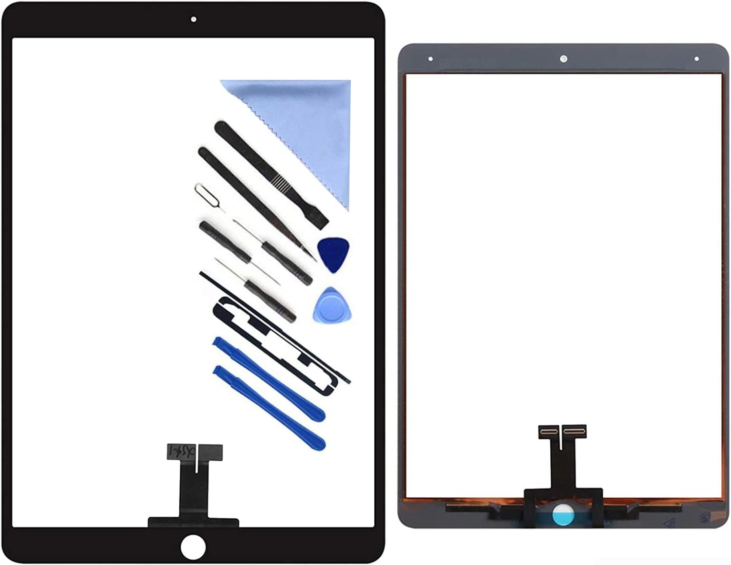 Touch Screen Digitizer Replacement for iPad Air 3 3rd Gen 2019 10.5" A2152 A2153 A2154 A2123 (Not LCD) with Adhesive+Tools (Black)