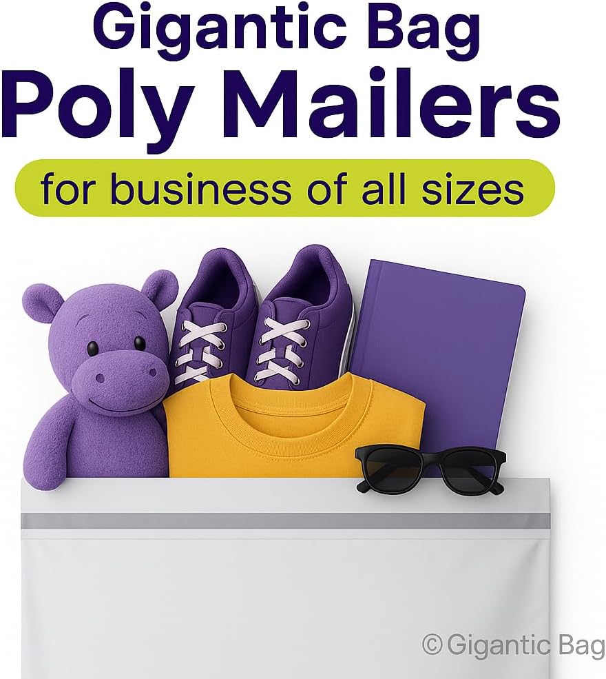 Heavy-Duty Poly Bags – 2.5 Mil Thickness – Clear Self-Sealing Packaging Bags – Multiple Sizes & Pack Quantities (500, 12 X 15.5")