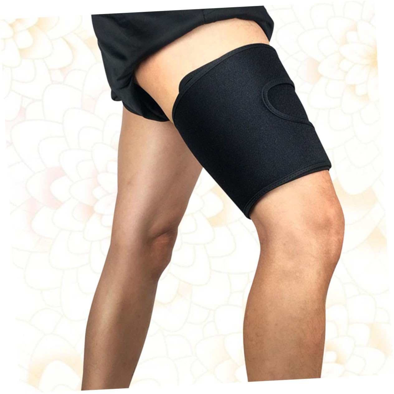 Thigh Brace Protection Stretchy Leg Support Thigh Sweat Band Sports Wrap Yoga Gym Outdoor