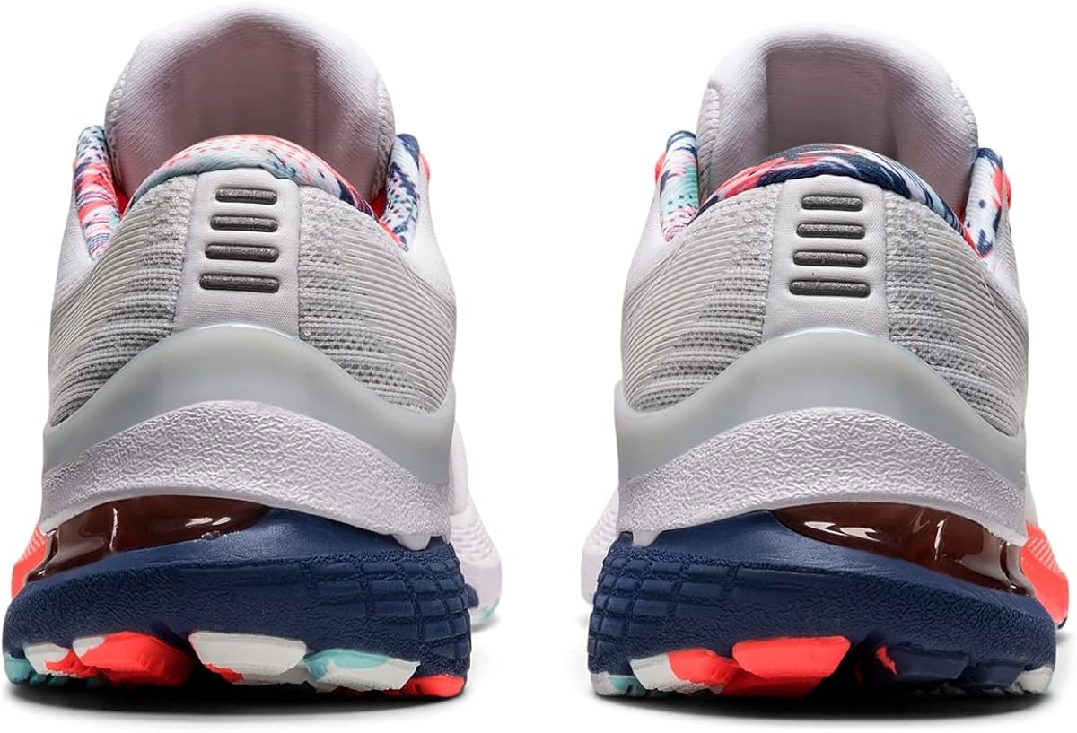 ASICS Women's Gel-Kayano 28 Running Shoes 6 Wide White/Thunder Blue