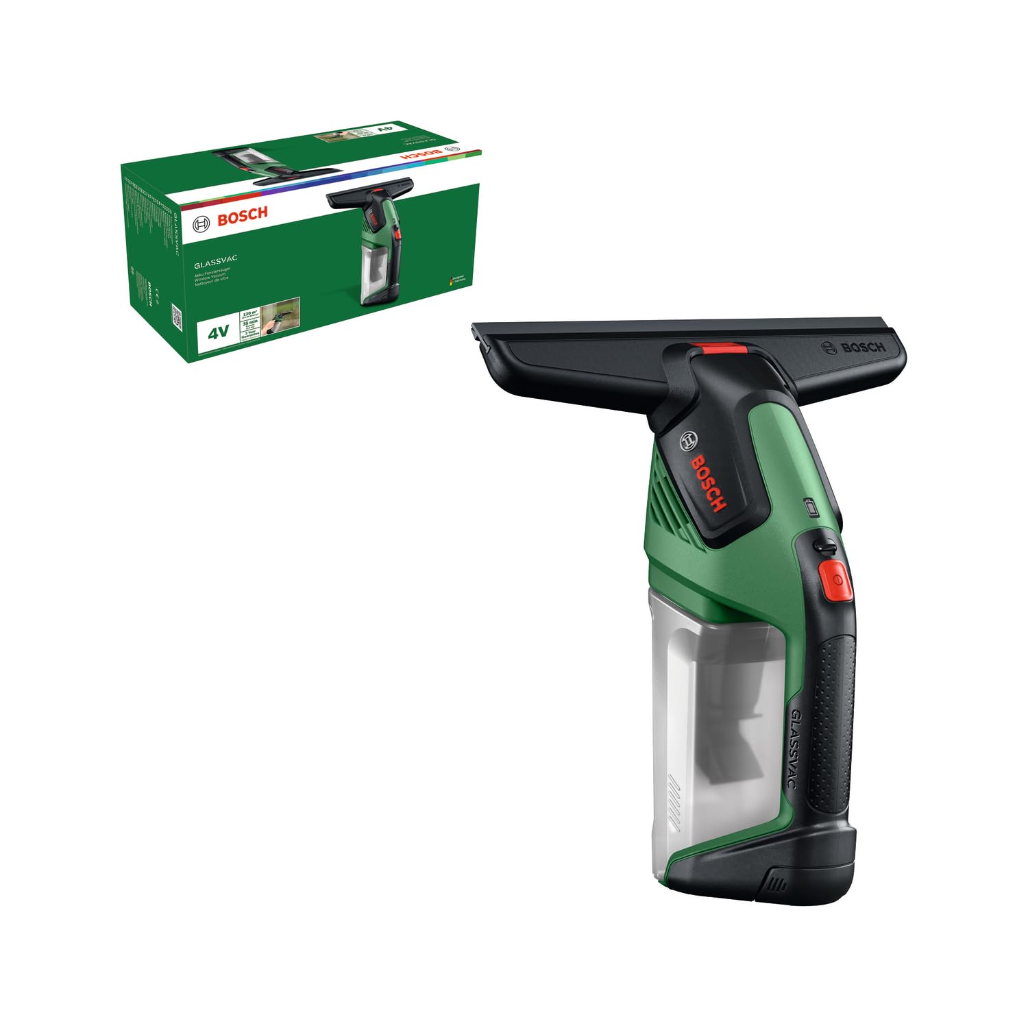 Bosch GLASSVAC Limpiador de cristales (batería de Compact Power BA de 4 V de 2,0 Ah, caja de cartón)