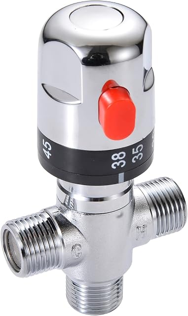 Xcel Home Chrome Thermostatic Mixing Valve Head/Universal Replacement for Douche Bidet Shattaf