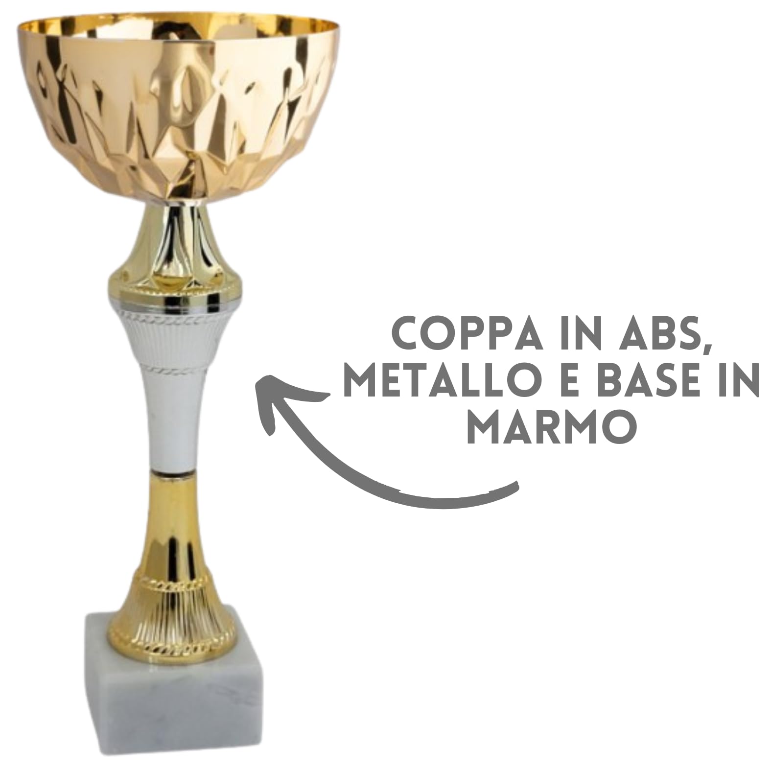 Tris di Premiazioni Personalizzate Economiche Coppe e Trofei Sportivi con Targhetta Inclusa Premio per Tutti Gli Sport e Riconoscimento o Fantacalcio (13.599)