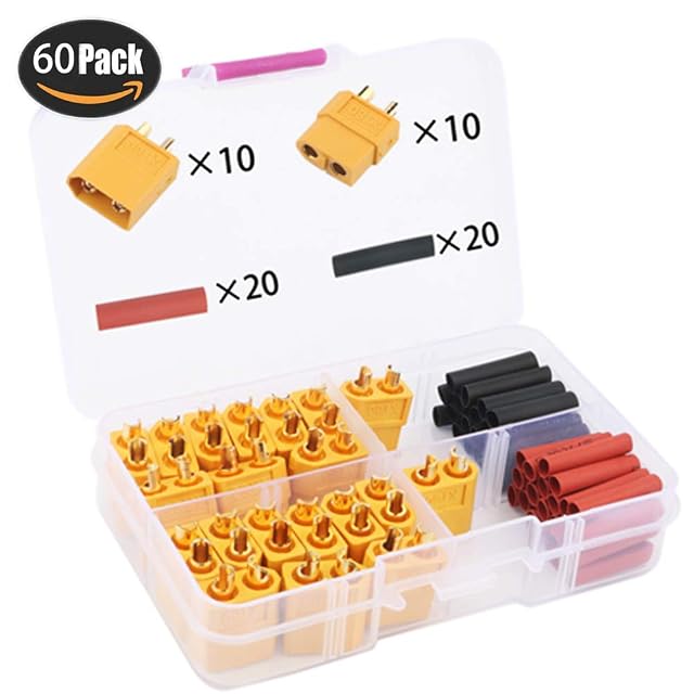 RUNCCI-YUN XT60 Conectores de batería para,XT-60 Alta Corriente Conector de la batería para batería RC lipo