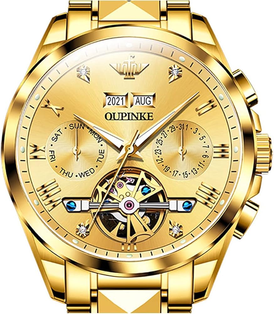 Swiss Brand Automatic Watch for Men Self Winding Tourbillon Mechanical