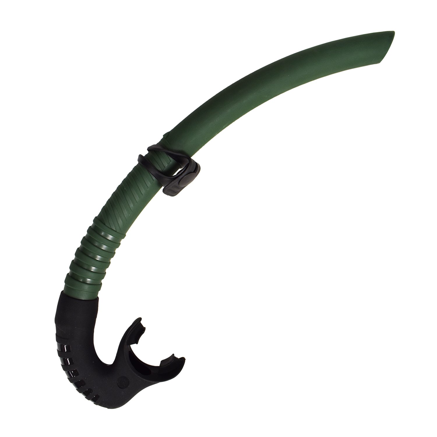 Palantic Green Spearfishing Free Dive Low Volume Flexible Snorkel One Size