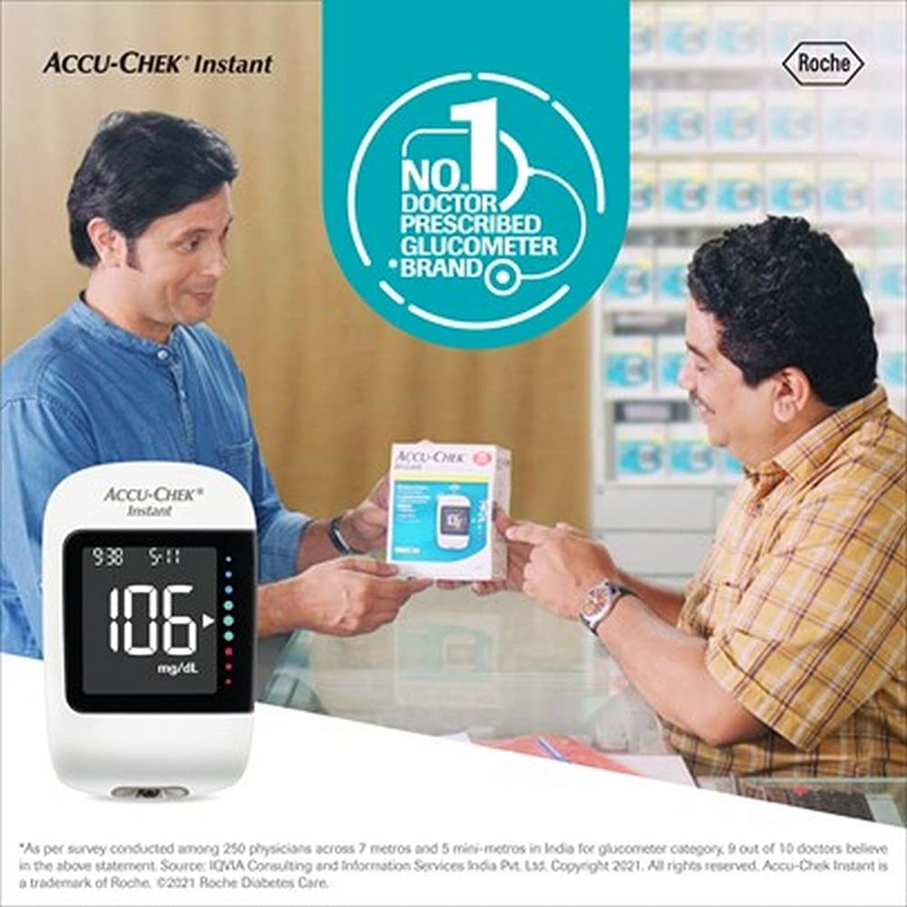 AccuChek Instant Blood Glucose (with Bluetooth) with Vial