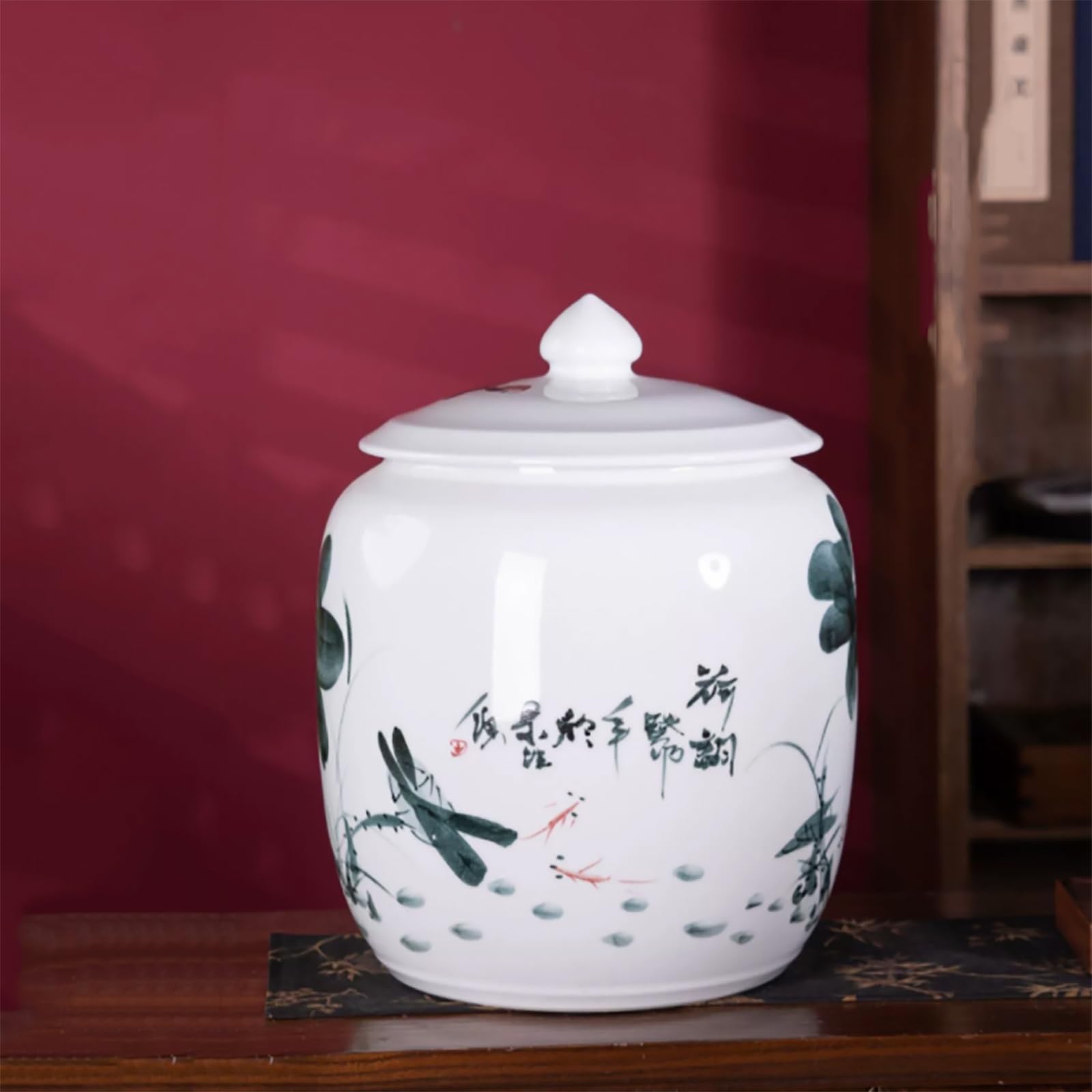 Ceramiczny pojemnik na ryż, wiadro do przechowywania żywności 25 kg z pokrywką, słoik na mąkę w stylu vintage, pojemniki na żywność retro do organizacji kuchni