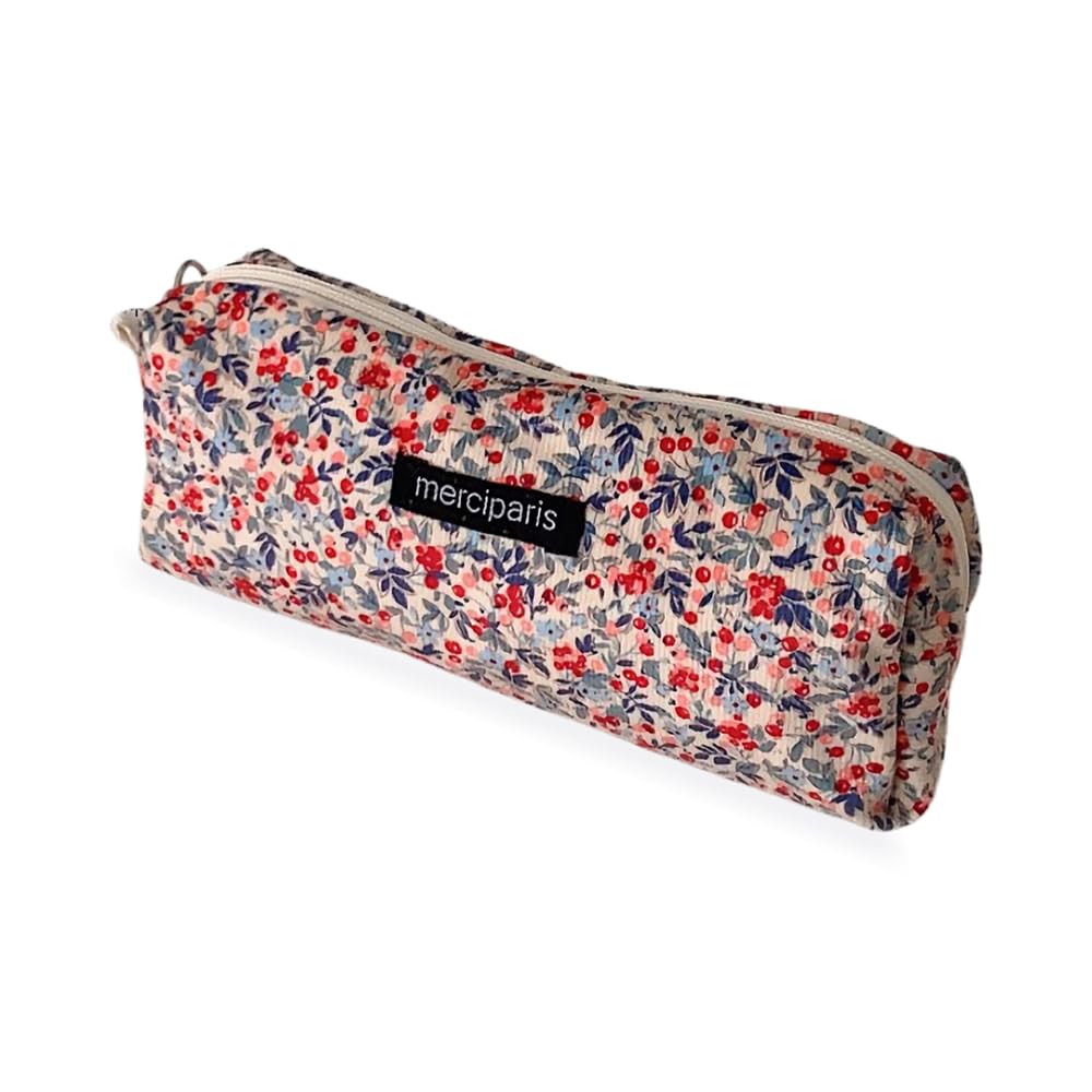 SSyang Pencil Case, Coffre a Crayon, Pencil Pouch, Bow Marker Case, Single Layer Large Capacity, Cotton Material, Smooth Zipper, for Schools and Offices — image 1