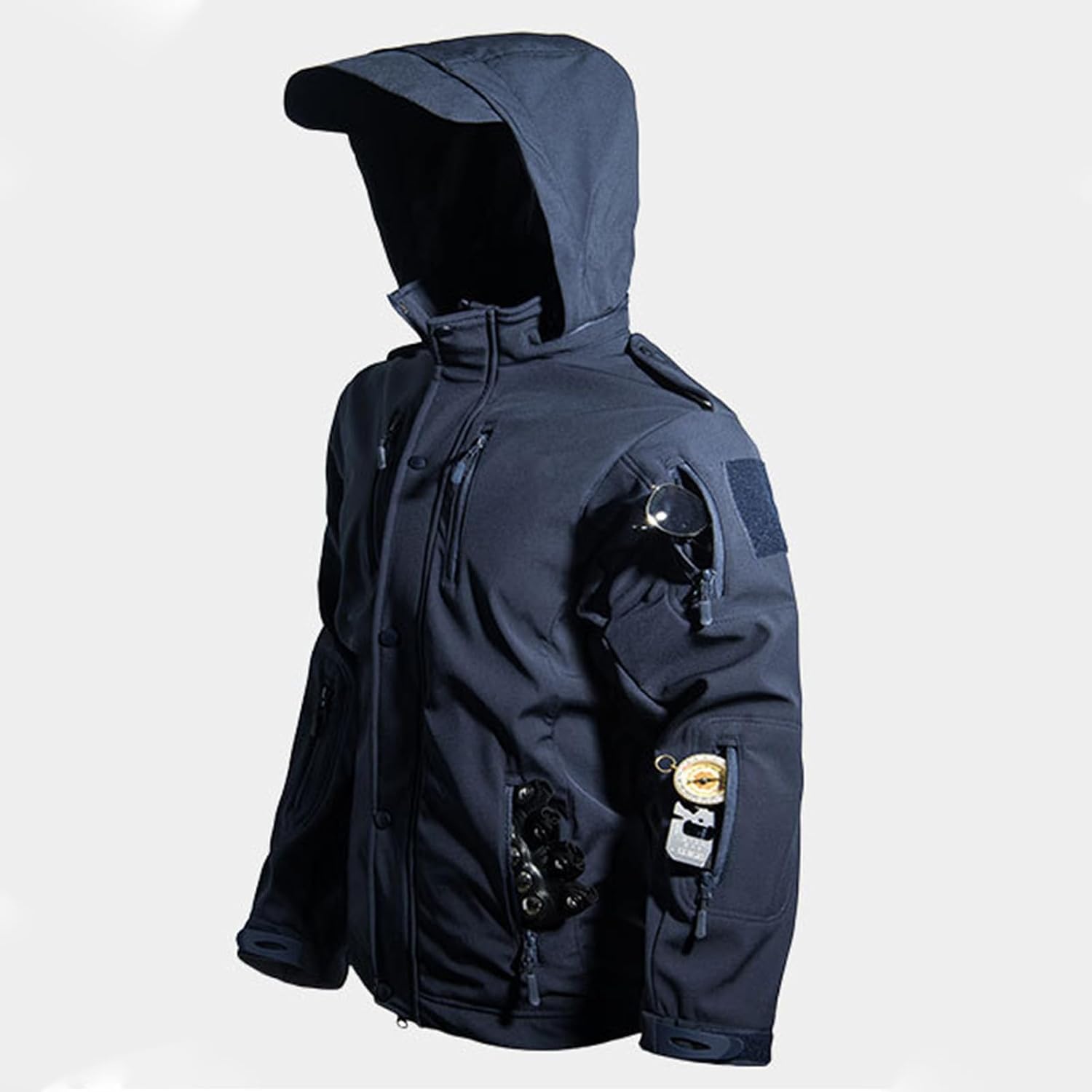 Tactical Jacket for Men Waterproof Windbreaker Coat Zip Up Fleece Hiking Military Jacket