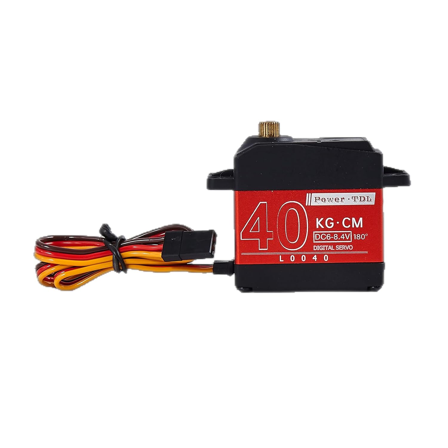 40KG High Torque Digital Servo Motor 5 Metal Gear, Engineering Plastics(PBT)+Aluminum Alloy Case Waterproof for RC Mode DIY,Control Angle 180° (40KG)