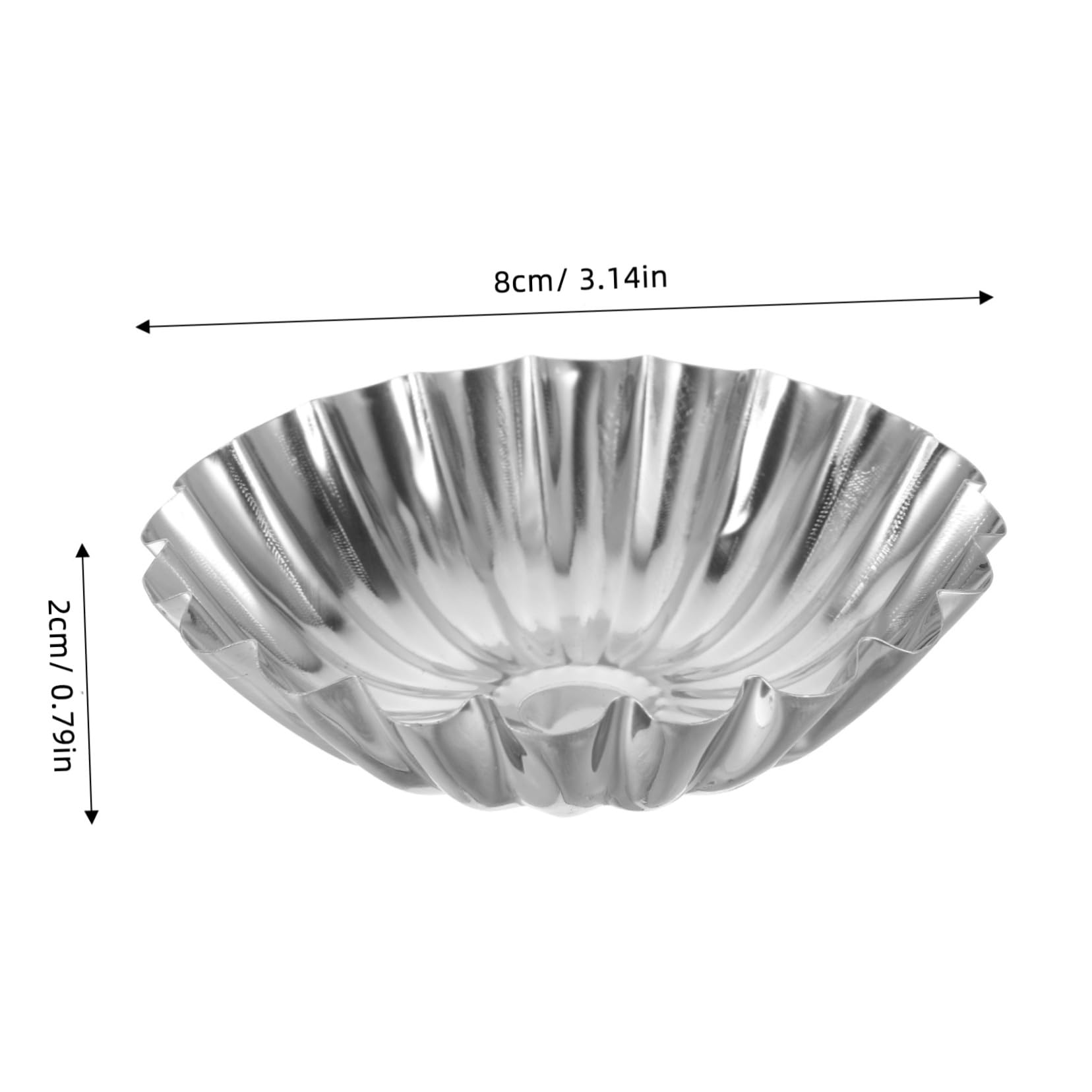 STOBAZA Moules à Tartelette en Acier Inoxydable 430, Lot de 50 Pièces