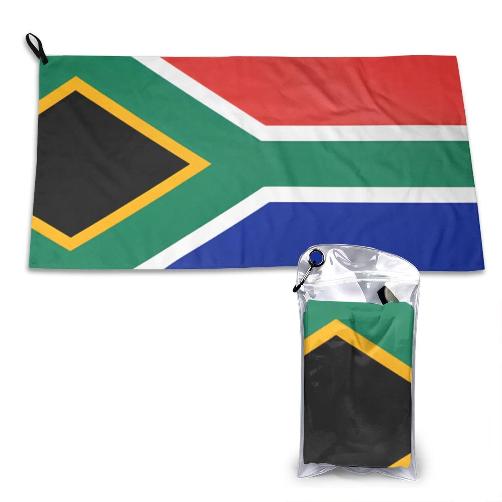 DUYKIMQW South Africa flag Print Quick Dry Towel 16x31.5in White