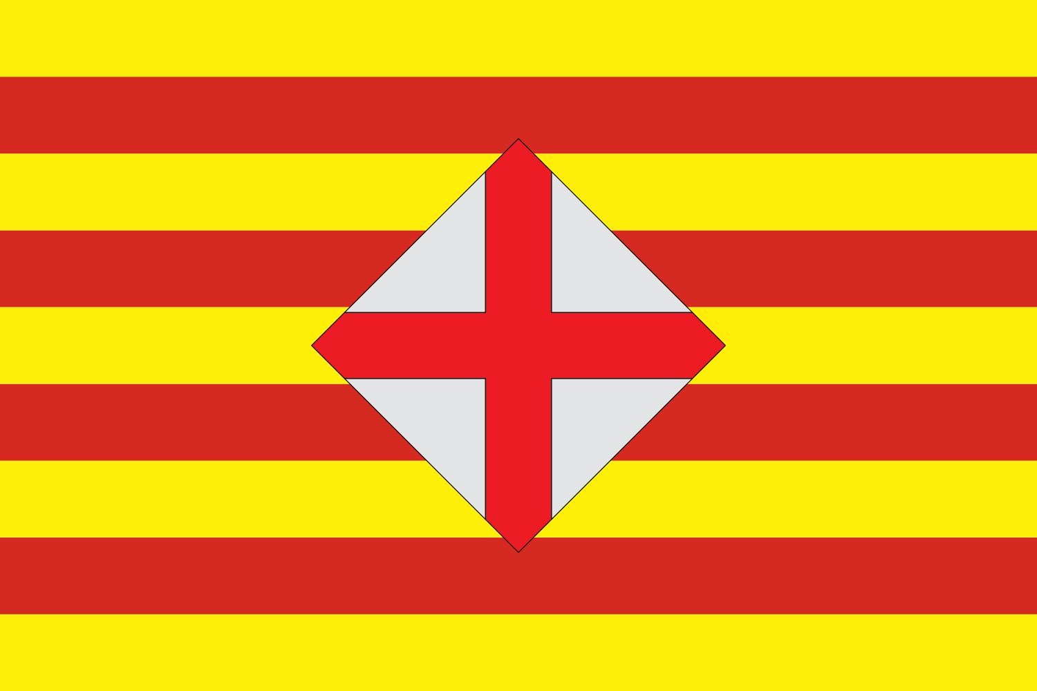 Drapeau Barcelone anti-décoloration grand format pour pavoisement extérieur durable