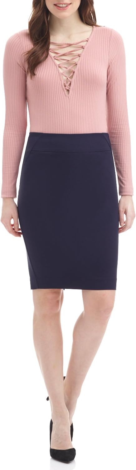 Rekucci Women's Ease into Comfort Fit Perfect Midi Pencil Skirt