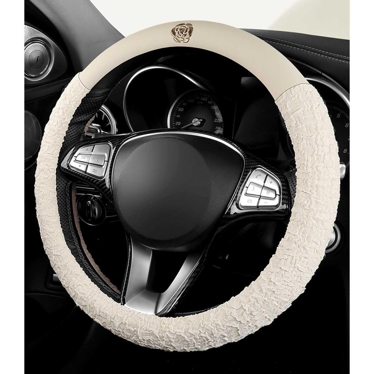 かたくりこ　ハンドル z-style ハンドルカバー チェック 軽自動車 普通車 千鳥格子