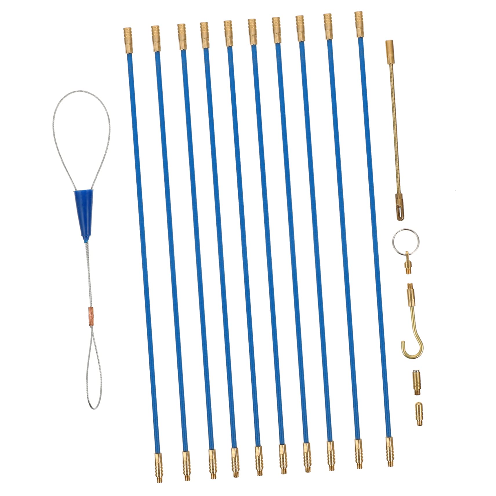 Uonlytech 2 Sets Elektrowerkzeug-kit Fiberglas-fischband-kabelzieher Für Koaxialkabel Laufdrahtzieher