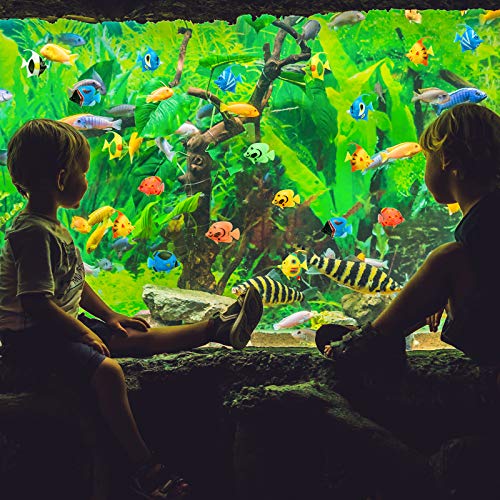 Weewooday 20 Stück Künstliche Bewegliche Fische Plastik Schwimmende Fische Lebensechte Fisch Verzierung Aquarium Dekorationen für Aquarium (Zufälliger Stil)