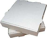 Vista 1 de Paquete de 50 cajas de pizza corrugada, cartón blanco (8 x 8 pulgadas)