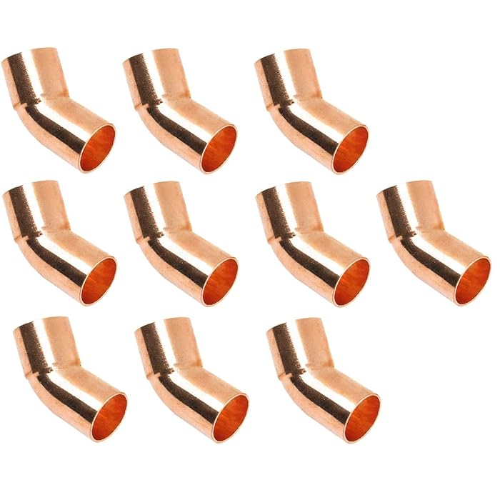 Buy EZFLUID Plumbing 1" FTG X C Lead Free Short Radius Wrot Copper