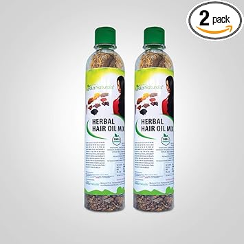 Kerala Naturals Herbal Hair Oil Mix (9 Vital Herbs) For long, thick, and lustrous hair - 2 bottles