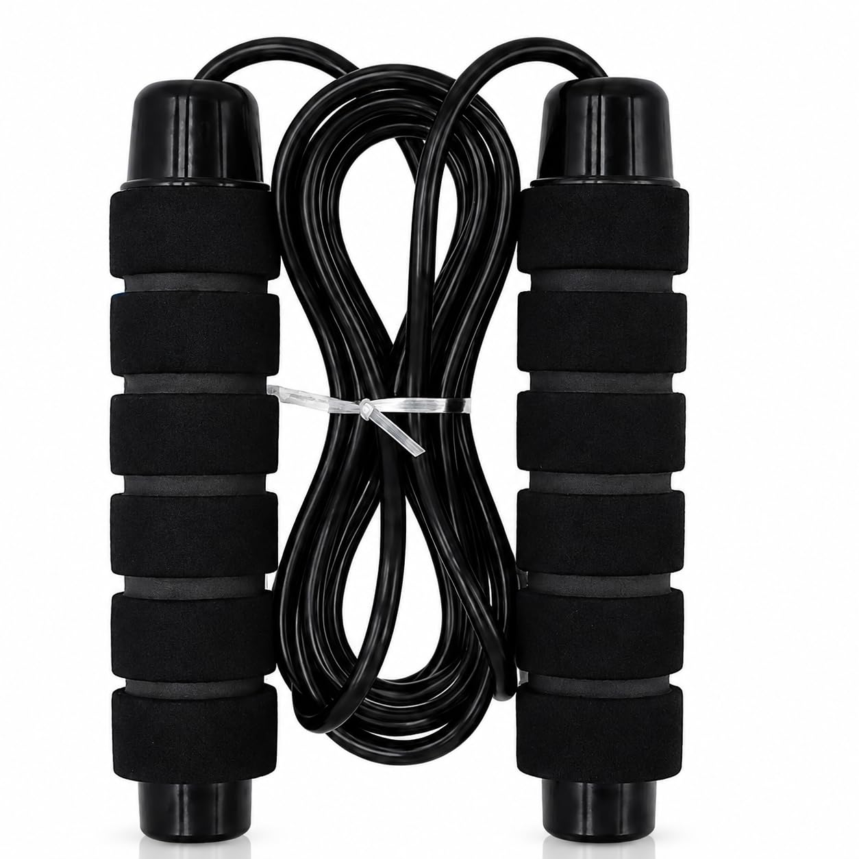 SUVIKSHA Adjustable Skipping Rope | Tangle Free Jumping Rope | Gym Equipment | Jump Rope for Workouts, Weight Loss | Memory Foam Handles for Women, Men & Kids (Random Color)-image-49