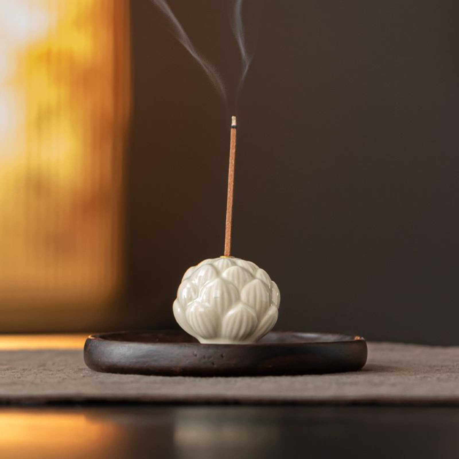 Ceramiczny uchwyt na kadzidełko, 9,5 cm / 3.6in, 3,6 cala, palnik kadzidełkowy Zen Spirit