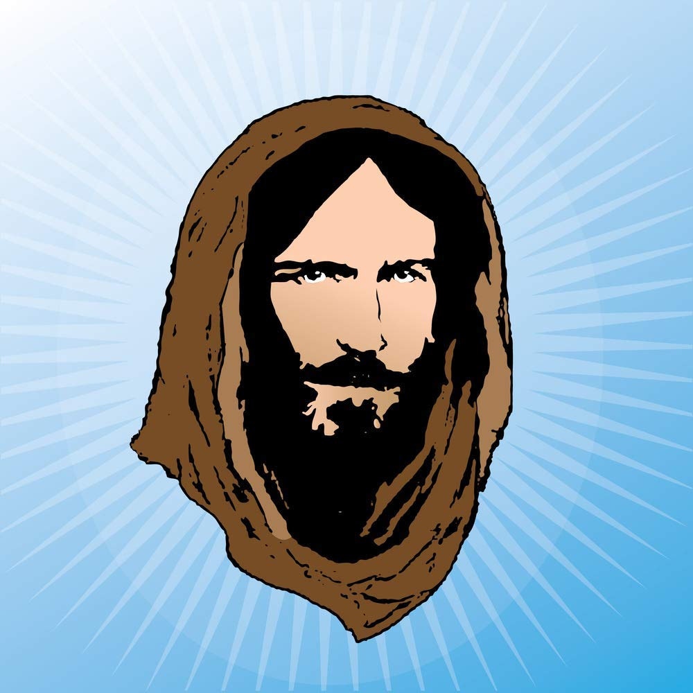 5 Ace Jesus Christ with heilo Sticker Poster|Christian religion|Jesus christ psoter|size:12x18 inch,multicolor