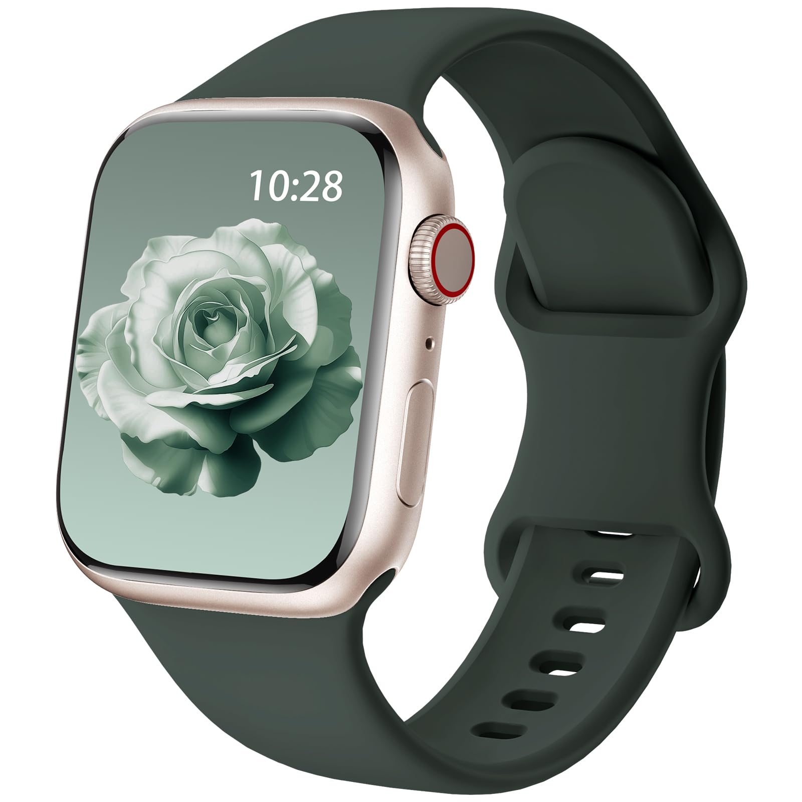 Patented Upgraded Silicone Strap Compatible with Apple Watch Straps 38mm 40mm 41mm 42mm(Series 10) for Women Men,Soft and Breathable Sport Watch Bands for iWatch Series 10 9 8 7 6 5 4 3 2 1 SE — view 38