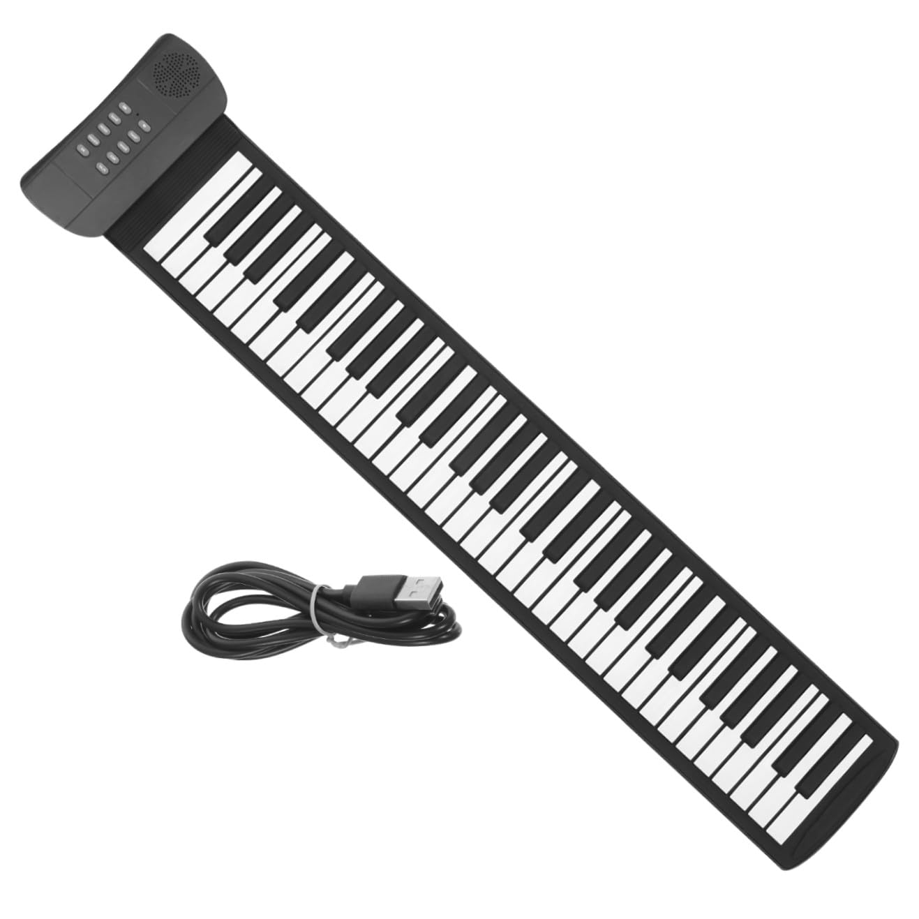 IMIKEYA Pianofortegresso Mp3 Tasti Elettronico e Silicone a 61 Portatile Leggero Pieghevole Pedaliera Sustain per Ragazzo Ragazza Principianti Casa