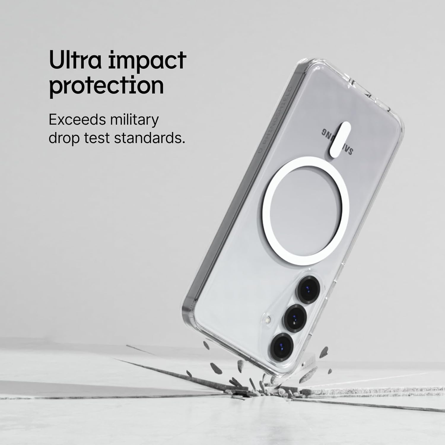 RhinoShield Clear Case Compatible with Magsafe for Galaxy S25 Plus | Magnetic, Advanced Yellowing Resistance, Crystal Clear, Protective Clear Phone Case