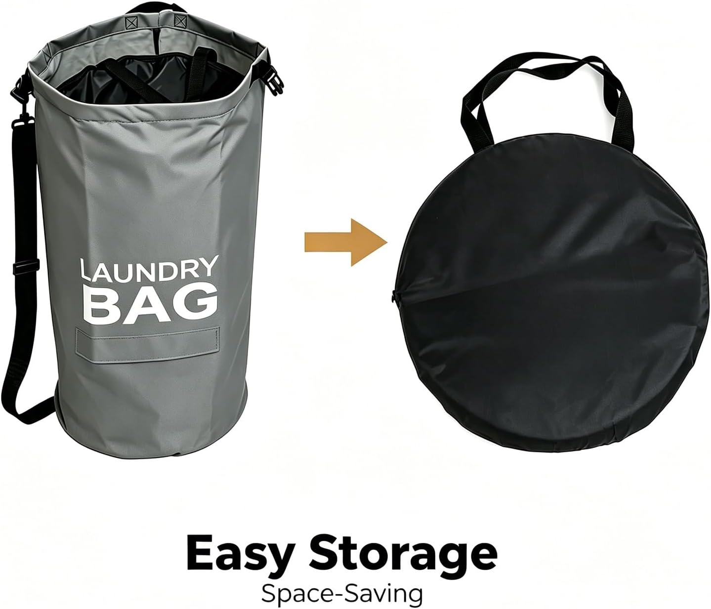 2-in-1 Laundry Backpack & Pop-Up Hamper, Collapsible Mesh Basket | Organizer for Clothes & Items, Easy Pack & Carry, Breathable Mesh, Waterproof Oxford, For College, Travel, Camping, Daily Use