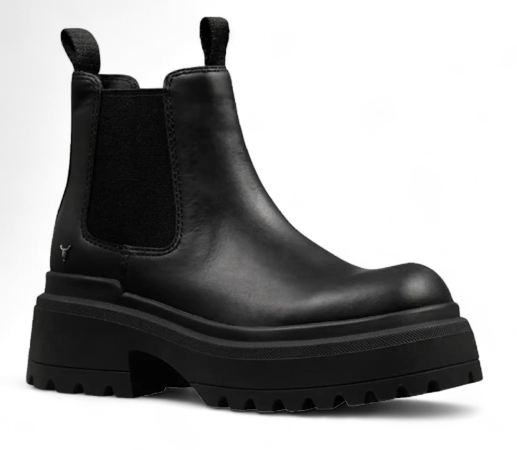 Windsor Smith Donna Nero Chunky Pelle Piattaforma Chelsea Boots - Dopamina