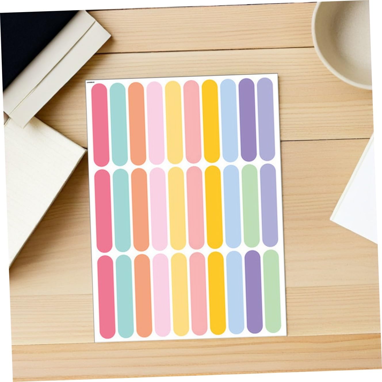BESTonZON 32 Blätter Wanddeko Wandaufkleber Dekorationen Kinder Wandtattoo Kinderzimmer Kinder Streusel Wandtattoos DIY Regenbogen Wandtattoos Kinderzimmer Dekorative