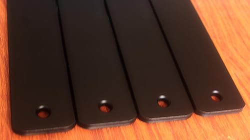 Miniatura 77 de Paquete de 4 soportes en L para estante, 8 pulg. largo x 6 pulg. alto x 1.5 pulg. ancho, grosor 03/64 pulg., soporte de hierro, metal, industrial