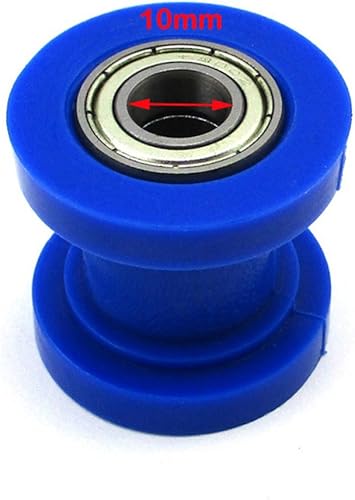 Miniatura 5 de TC-Motor Tensor de rodillo de cadena azul de 0.394 pulgadas + deslizador de cadena de plástico negro + guía de cadena de protector de basculante