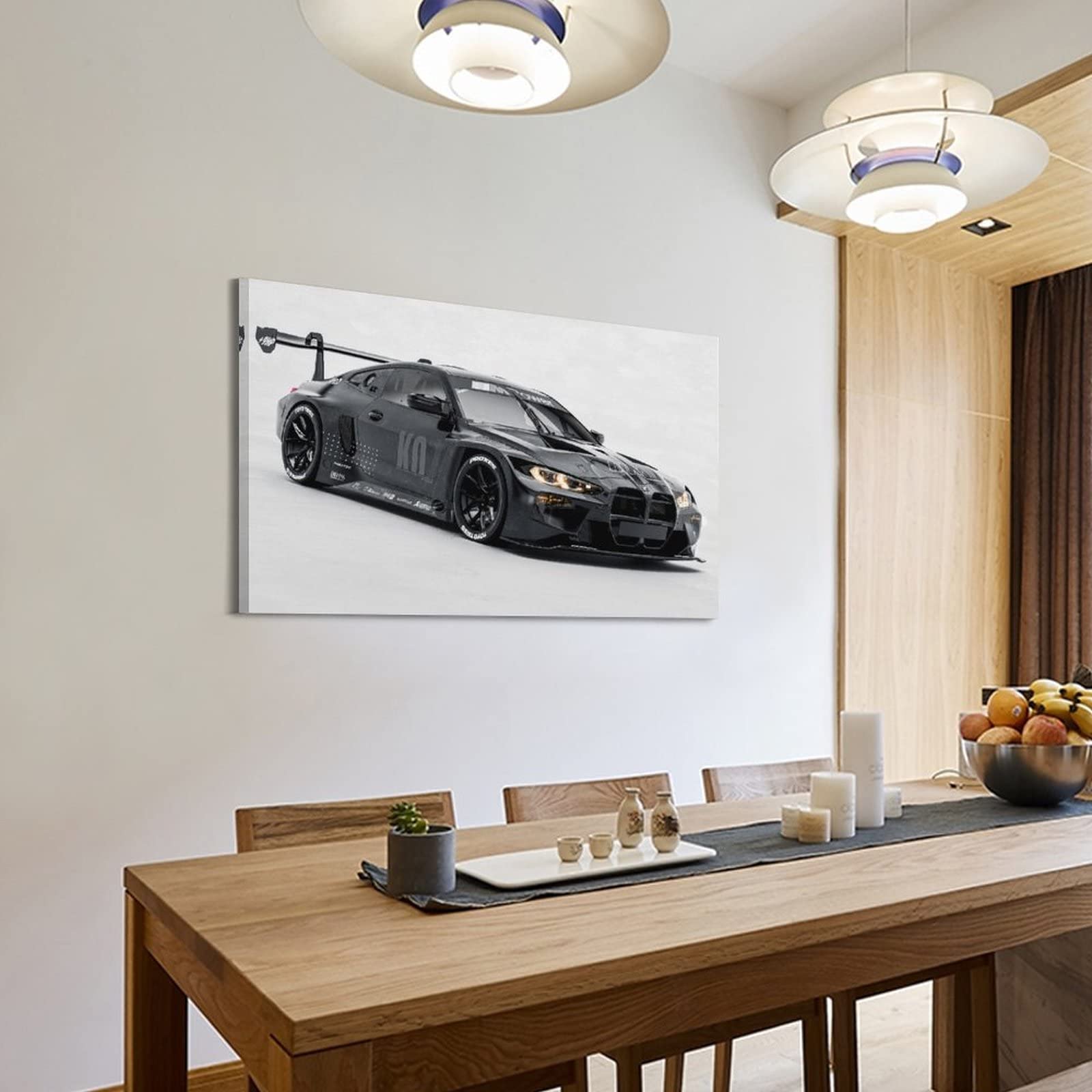 CNTG Design Poster Sportive Da Parete, Set 4 Stampe Auto Da Corsa, Moderne Per Camera Ragazzi, 20x25 Cm