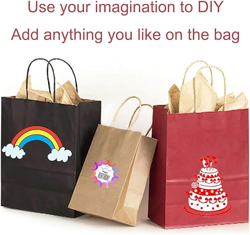 Miniatura 8 de Azowa - Bolsas de papel de estraza con asas para cosas para fiestas, para llevar regalos también