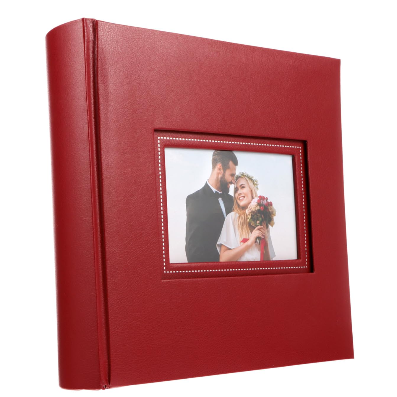 Álbum de Bolsillos Rojo 200 Fundas, Pp y Papel para Fotos | Diseño Elegante, Formato de Inserción, Adecuado para Bodas y Ocasiones Obsequios