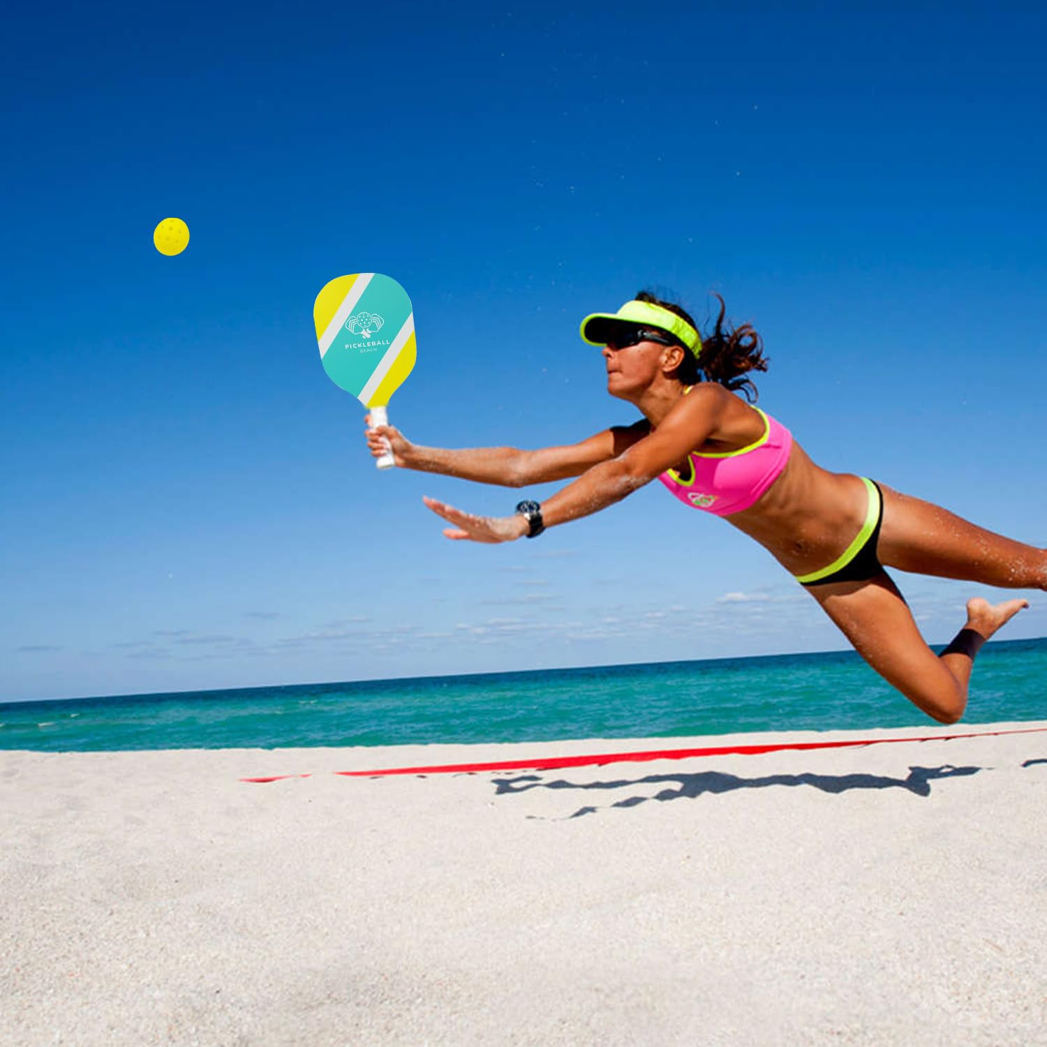 Pickleball Pro® | 2 Holzschläger + 3 Bälle | Offizielles Pickle Ball Set mit Transporttasche | Strand, Outdoor, Sport Spiel | Erwachsenenspiele | 100% Fun | OriginalCorner®