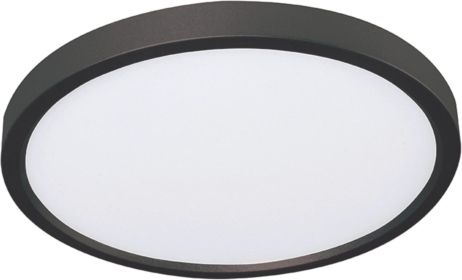 edge 12" round led flush mount - black
