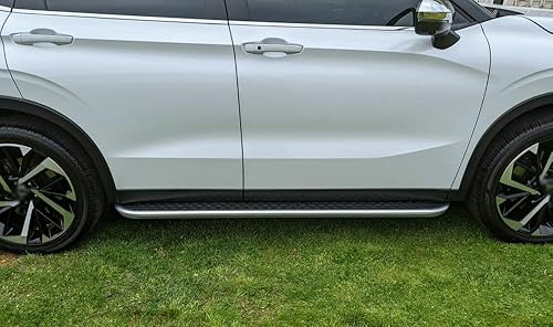 Miniatura 3 de Negro con estribos plateados, barra Nerf para Nissan X-Trail Rogue T33 2021-2023