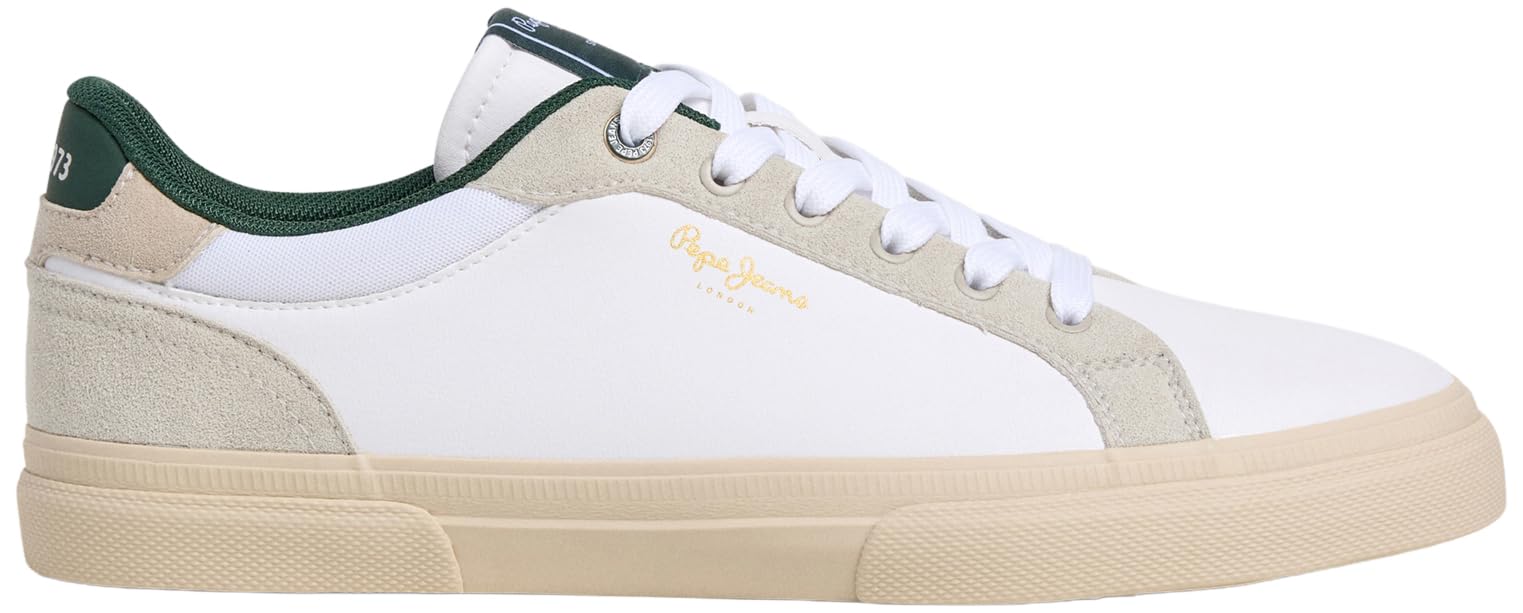 Pepe Jeans Men's Kenton City M Sneak, White (White), 40