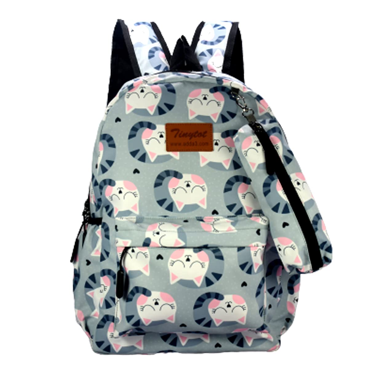 Tinytot 20 Litre Medium Size, Stylish & Trendy Water Resistant High Storage Cute Kitty Printed School Backpack College Backpack Travel Backpack Bag With Pencil Pouch For Girls & Women, (17 Inch) (B09C5KXTM9) Amazon Price History, Amazon Price Tracker