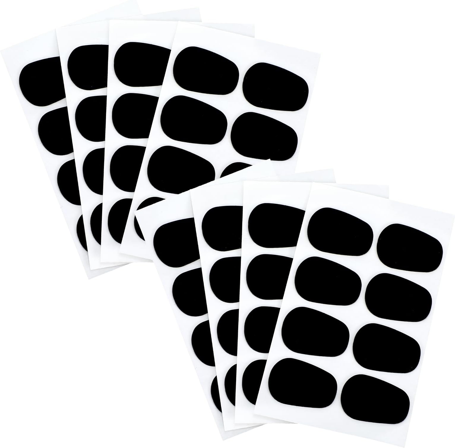 96 pcs 0.8mm Thick Saxophone Clarinet Mouthpiece Cushion Alto Tenor Sax Mouthpiece Patches Pads Oval Rubber Adhesive for Instrument Beginners Musicians(Black)