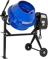 BILT HARD 4 Cu Ft Portable Electric Cement Mixer with Wheels & Stand - Heavy Duty Concrete Mixer for Stucco, Mortar, Fodder