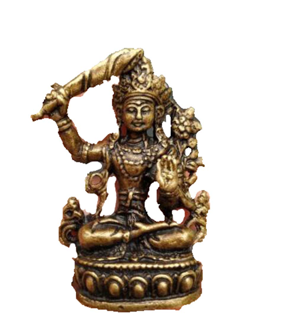 Statue de Bouddha Manjushri en laiton idée cadeau spirituel et objet de collection traditionnel
