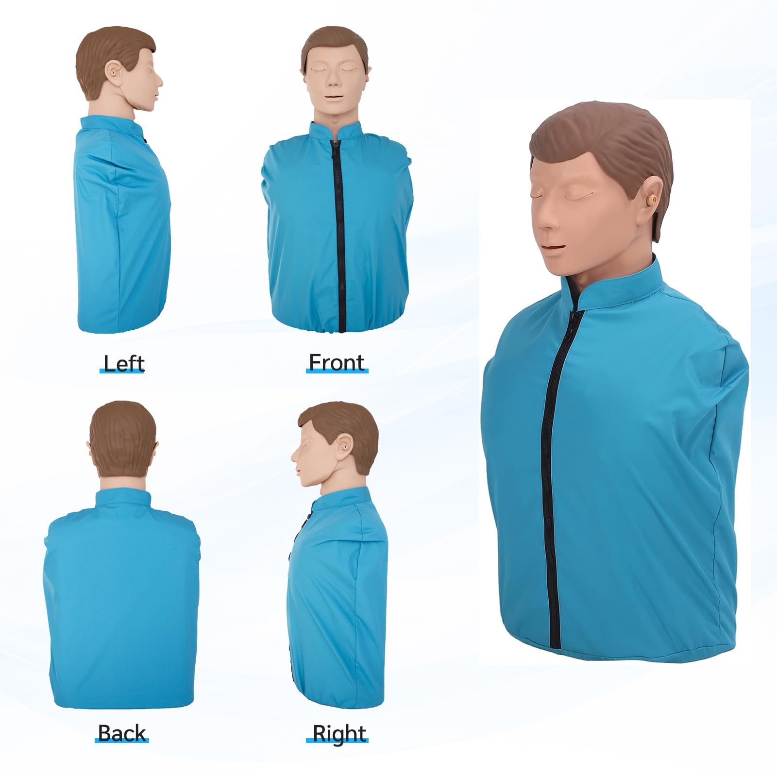 Maniquí de Entrenamiento Rcp Adultos de Medio Cuerpo, Maniquí de RCP para Reanimación, Maniquí de Prácticas para Formación en Primeros Auxilios
