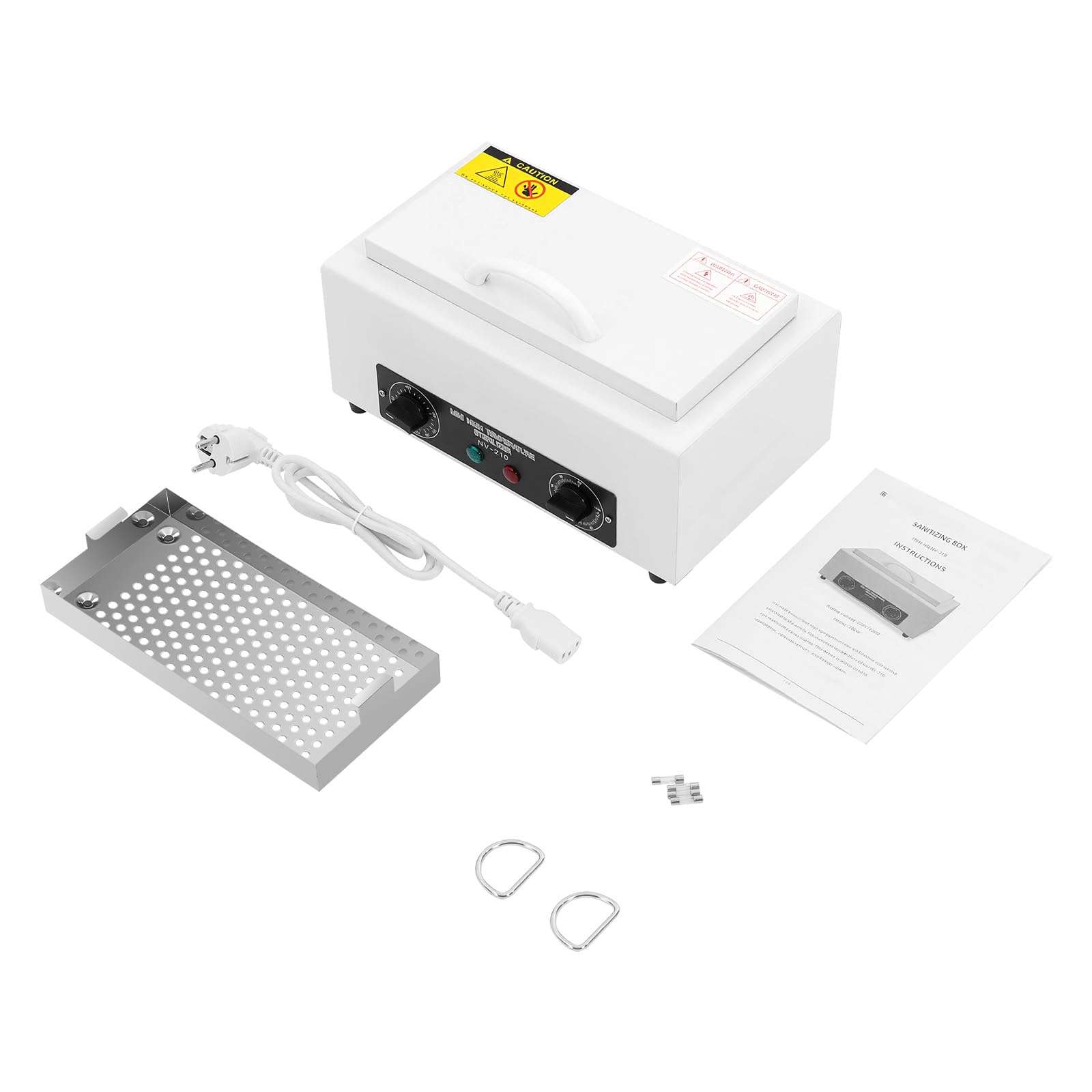 Stérilisateur 300 W pour instruments 2 l stérilisateur autoclave avec minuterie, stérilisateur d'outils à ongles réglable 50-220 °C, désinfection d'instruments pour salons de beauté, salons