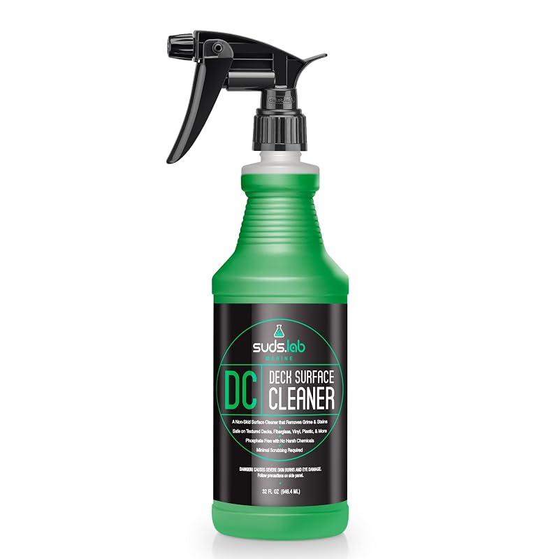 Suds Lab Marine DC Limpador de Superfícies para Deck de Embarcação, Antiderrapante, Fibra de Vidro e Vinil, Frasco de 946 mL